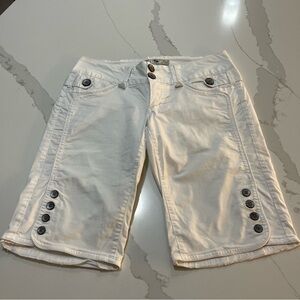 Jolt White Shorts with Button Detail size 3